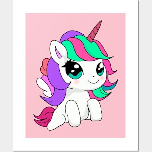 cute unicorn Posters and Art